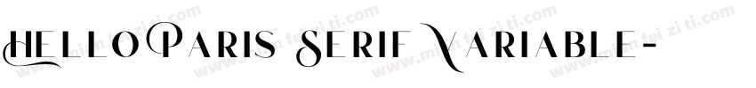 Hello Paris Serif Variable字体转换